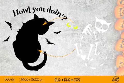 Creepy cat SVG| Scary Black cat Halloween quote for t shirt SVG Createya Design 