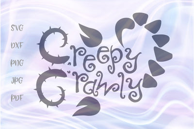 Creepy Crawly Happy Halloween Sign SVG, PNG, DXF, PDF, JPG SVG Digitals by Hanna 