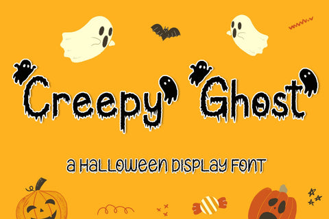 Creepy Ghost Font AEN Creative Store 