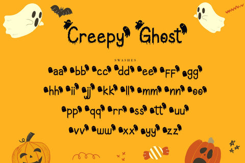 Creepy Ghost Font AEN Creative Store 