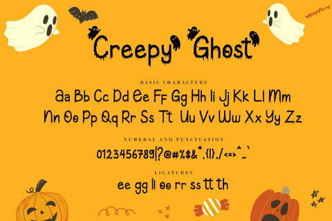 Creepy Ghost Font AEN Creative Store 