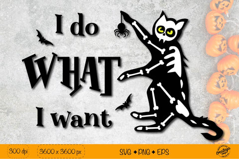 Creepy Halloween| Black cat SVG| Halloween quote SVG Createya Design 