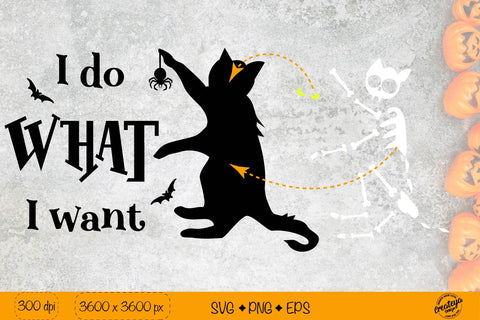 Creepy Halloween| Black cat SVG| Halloween quote SVG Createya Design 