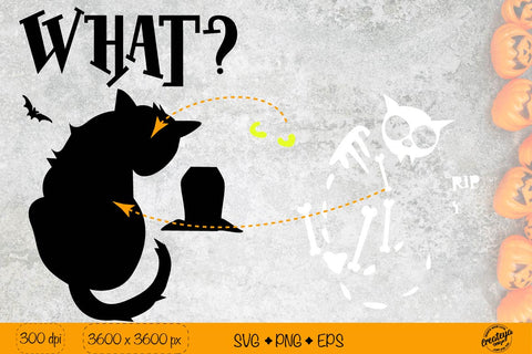 Creepy Halloween| Black cat SVG| Halloween quote SVG Createya Design 