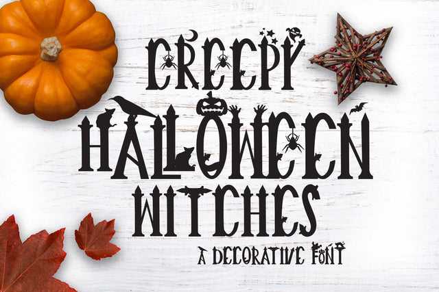 Creepy Halloween Font Font Graphic House Design