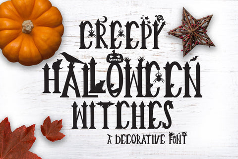 Creepy Halloween Font Font Graphic House Design 