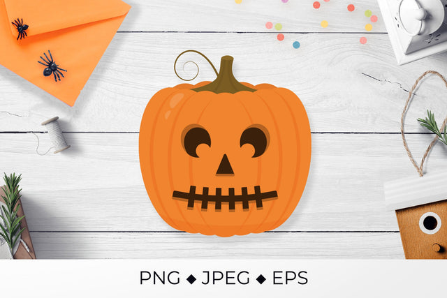 Creepy Halloween pumpkin face. Jack o Lantern sublimation design Sublimation LaBelezoka 