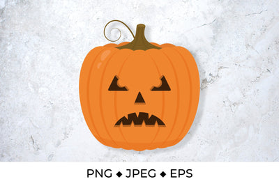Creepy Halloween pumpkin face. Jack-o'-Lantern sublimation Sublimation LaBelezoka 