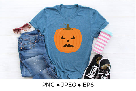 Creepy Halloween pumpkin face. Jack-o'-Lantern sublimation Sublimation LaBelezoka 