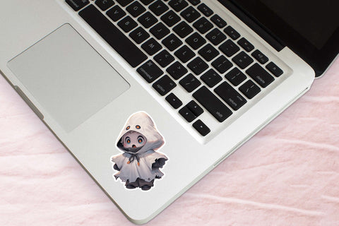 Creepy Halloween Stickers Printable Chibi Sticker Sheet Sublimation OrangeBrushStudio 