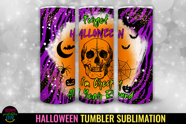 Creepy Halloween Tumbler Sublimation I 20 Oz Tumbler Sublimation Happy Printables Club 