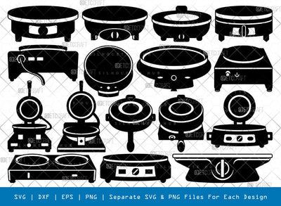 Crepe Maker Silhouette, Crepe Maker SVG, Electric Crepe Maker Svg, Pancake Maker Svg, Crepe Maker Bundle, SB00982 SVG ETC Craft 