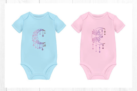 Crescent Moon Flowers Svg, Moon Flowers SVG dadan_pm 