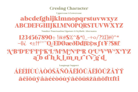 Cresing Font gatype 