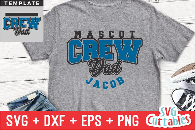 Crew svg - Crew Dad Template 004 - svg - dxf - eps - png - Cut File - Silhouette - Cricut - Digital Download SVG Svg Cuttables 