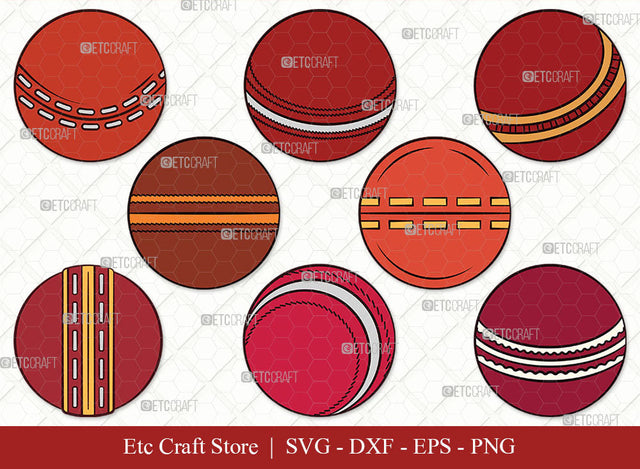 Cricket Ball SVG, Ball Clipart, Sports Svg, Cricket Svg, Ball Svg, Sports Ball Svg, Cricket Lover Svg, Cricket Ball Bundle SVG ETC Craft 