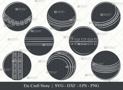Cricket Ball SVG, Ball Silhouette, Sports Svg, Cricket Svg, Ball Svg, Sports Ball Svg, Cricket Lover Svg, Cricket Ball Bundle SVG ETC Craft 