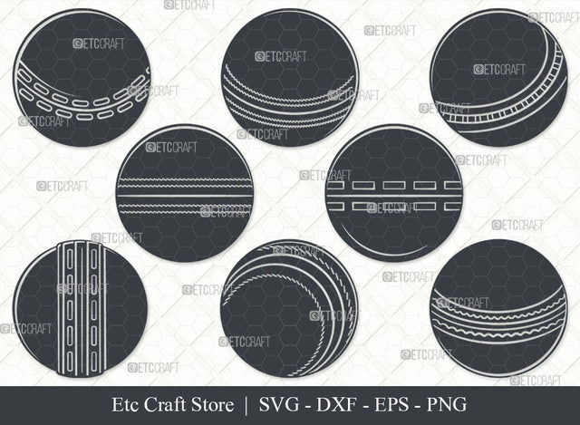 Cricket Ball SVG, Ball Silhouette, Sports Svg, Cricket Svg, Ball Svg, Sports Ball Svg, Cricket Lover Svg, Cricket Ball Bundle SVG ETC Craft 