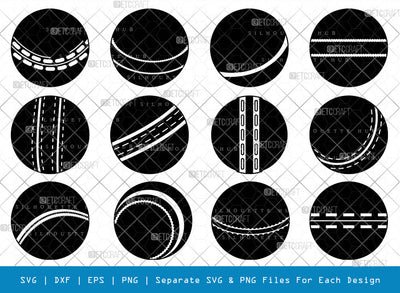 Cricket Ball SVG, Ball Silhouette, Sports Svg, Cricket Svg, Ball Svg, Sports Ball Svg, Cricket Lover Svg, Cricket Ball Bundle SVG ETC Craft 