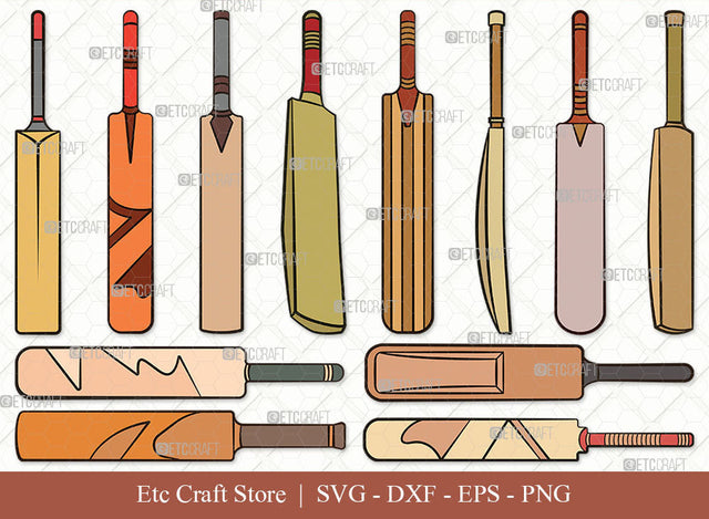 Cricket Bat SVG, Bat Clipart, Sports Svg, Cricket Svg, Bat Svg, Sports Bat Svg, Cricket Lover Svg, Cricket Bat Bundle SVG ETC Craft 