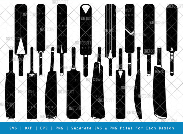 Cricket Bat SVG, Bat Silhouette, Sports Svg, Cricket Svg, Bat Svg, Sports Bat Svg, Cricket Lover Svg, Cricket Bat Bundle SVG ETC Craft 