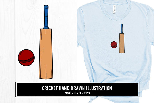 Cricket hand drawn illustration svg SVG vectorbundles 