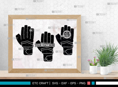 Cricket Hand Gloves Monogram, Cricket Hand Gloves Silhouette, Hand Gloves SVG, Cricket Batting Gloves Svg, Sport Gloves Svg, Gloves Bundle, SB00136 SVG ETC Craft 