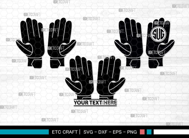 Cricket Hand Gloves Monogram, Cricket Hand Gloves Silhouette, Hand Gloves SVG, Cricket Batting Gloves Svg, Sport Gloves Svg, Gloves Bundle, SB00136 SVG ETC Craft 