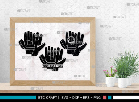 Cricket Hand Gloves Monogram, Cricket Hand Gloves Silhouette, Hand Gloves SVG, Cricket Batting Gloves Svg, Sport Gloves Svg, Gloves Bundle, SB00136 SVG ETC Craft 