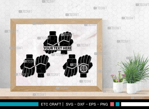 Cricket Hand Gloves Monogram, Cricket Hand Gloves Silhouette, Hand Gloves SVG, Cricket Batting Gloves Svg, Sport Gloves Svg, Gloves Bundle, SB00136 SVG ETC Craft 