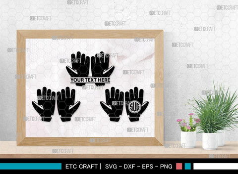 Cricket Hand Gloves Monogram, Cricket Hand Gloves Silhouette, Hand Gloves SVG, Cricket Batting Gloves Svg, Sport Gloves Svg, Gloves Bundle, SB00136 SVG ETC Craft 