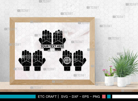 Cricket Hand Gloves Monogram, Cricket Hand Gloves Silhouette, Hand Gloves SVG, Cricket Batting Gloves Svg, Sport Gloves Svg, Gloves Bundle, SB00136 SVG ETC Craft 