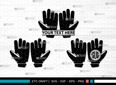 Cricket Hand Gloves Monogram, Cricket Hand Gloves Silhouette, Hand Gloves SVG, Cricket Batting Gloves Svg, Sport Gloves Svg, Gloves Bundle, SB00136 SVG ETC Craft 