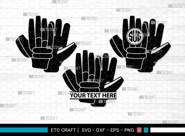 Cricket Hand Gloves Monogram, Cricket Hand Gloves Silhouette, Hand Gloves SVG, Cricket Batting Gloves Svg, Sport Gloves Svg, Gloves Bundle, SB00136 SVG ETC Craft 