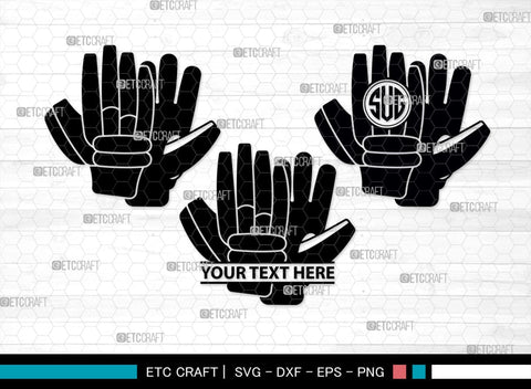 Cricket Hand Gloves Monogram, Cricket Hand Gloves Silhouette, Hand Gloves SVG, Cricket Batting Gloves Svg, Sport Gloves Svg, Gloves Bundle, SB00136 SVG ETC Craft 