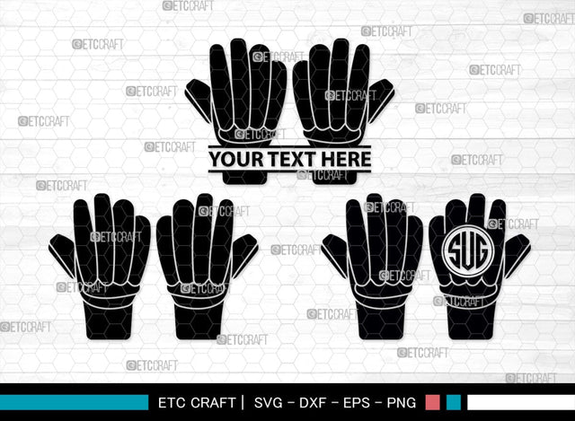 Cricket Hand Gloves Monogram, Cricket Hand Gloves Silhouette, Hand Gloves SVG, Cricket Batting Gloves Svg, Sport Gloves Svg, Gloves Bundle, SB00136 SVG ETC Craft 