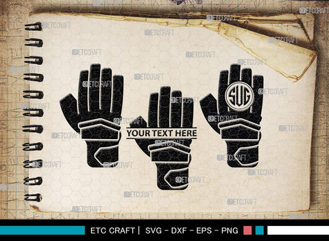 Cricket Hand Gloves Monogram, Cricket Hand Gloves Silhouette, Hand Gloves SVG, Cricket Batting Gloves Svg, Sport Gloves Svg, Gloves Bundle, SB00136 SVG ETC Craft 