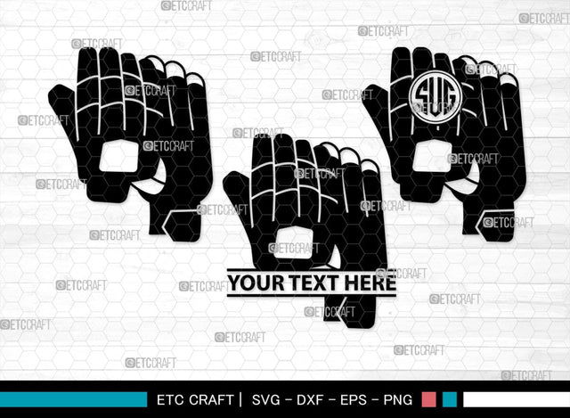 Cricket Hand Gloves Monogram, Cricket Hand Gloves Silhouette, Hand Gloves SVG, Cricket Batting Gloves Svg, Sport Gloves Svg, Gloves Bundle, SB00136 SVG ETC Craft 