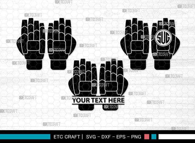 Cricket Hand Gloves Monogram, Cricket Hand Gloves Silhouette, Hand Gloves SVG, Cricket Batting Gloves Svg, Sport Gloves Svg, Gloves Bundle, SB00136 SVG ETC Craft 