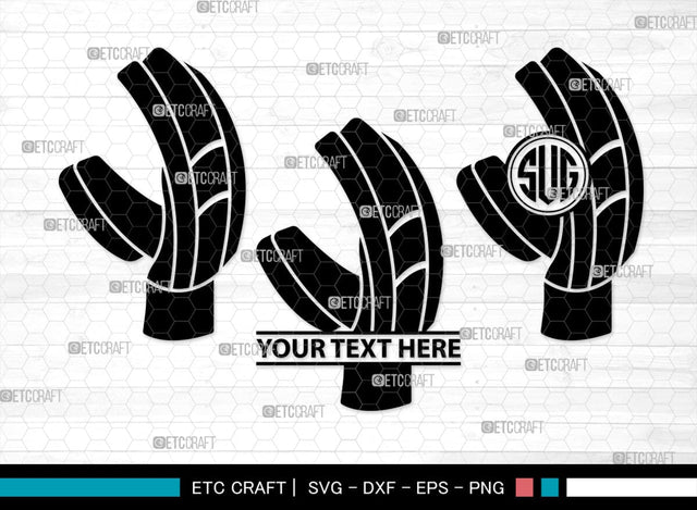 Cricket Hand Gloves Monogram, Cricket Hand Gloves Silhouette, Hand Gloves SVG, Cricket Batting Gloves Svg, Sport Gloves Svg, Gloves Bundle, SB00136 SVG ETC Craft 