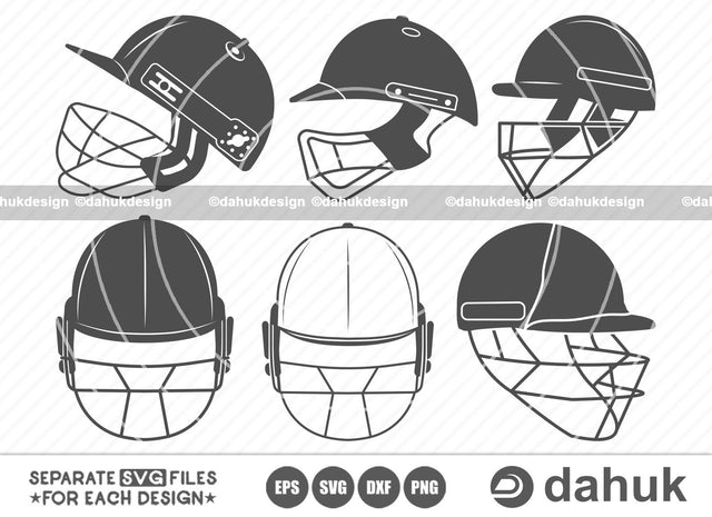 Cricket helmet SVG, Cricket helmet icon, Cricket helmet vector, Helmet svg, Cricket helmet illustration, Cut file for silhouette, svg, eps, dxf, png, clipart cricut design space, vinyl cut files SVG dahukdesign 