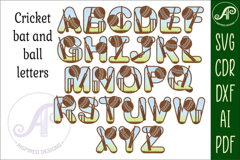 Cricket letters alphabet set. 70 layered letters. SVG APInspireddesigns 