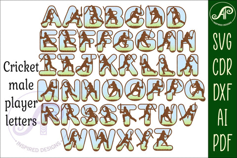 Cricket letters alphabet set. 70 layered letters. SVG APInspireddesigns 