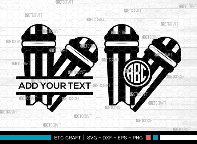 Cricket Monogram SVG, Cricket SVG, Cricket Bat Svg, Cricket Ball Svg, Cricket Stump Svg, Cricket Helmet Svg, Split Monogram SVG ETC Craft 