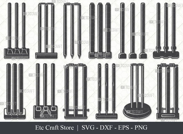 Cricket Stump SVG, Stump Silhouette, Sports Svg, Cricket Svg, Stump Svg, Sports Lover Svg, Cricket Lover Svg, Cricket Stump Bundle SVG ETC Craft 