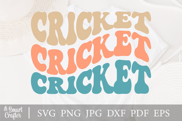Cricket Svg, Cricket Fan Svg, Cricket Png, Cricket Vibes Svg, Cricket Lover Svg, Cricket Mom Svg, Cricket Dad Svg, Gameday Svg, Wavy Stacked SVG Fauz 