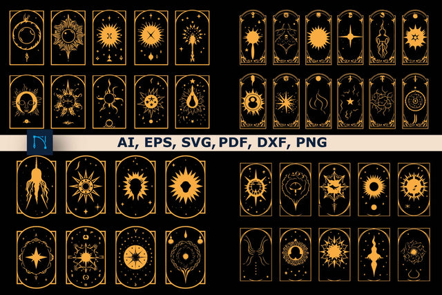 Cricut Celestial Tarot SVG Bundle SVG MD JOYNAL ABDIN 