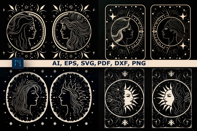 Cricut Celestial Tarot SVG Bundle SVG MD JOYNAL ABDIN 