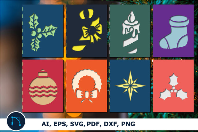 Cricut Christmas card SVG bundle SVG MD JOYNAL ABDIN 