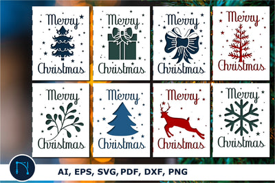 Cricut Christmas card SVG bundle SVG MD JOYNAL ABDIN 